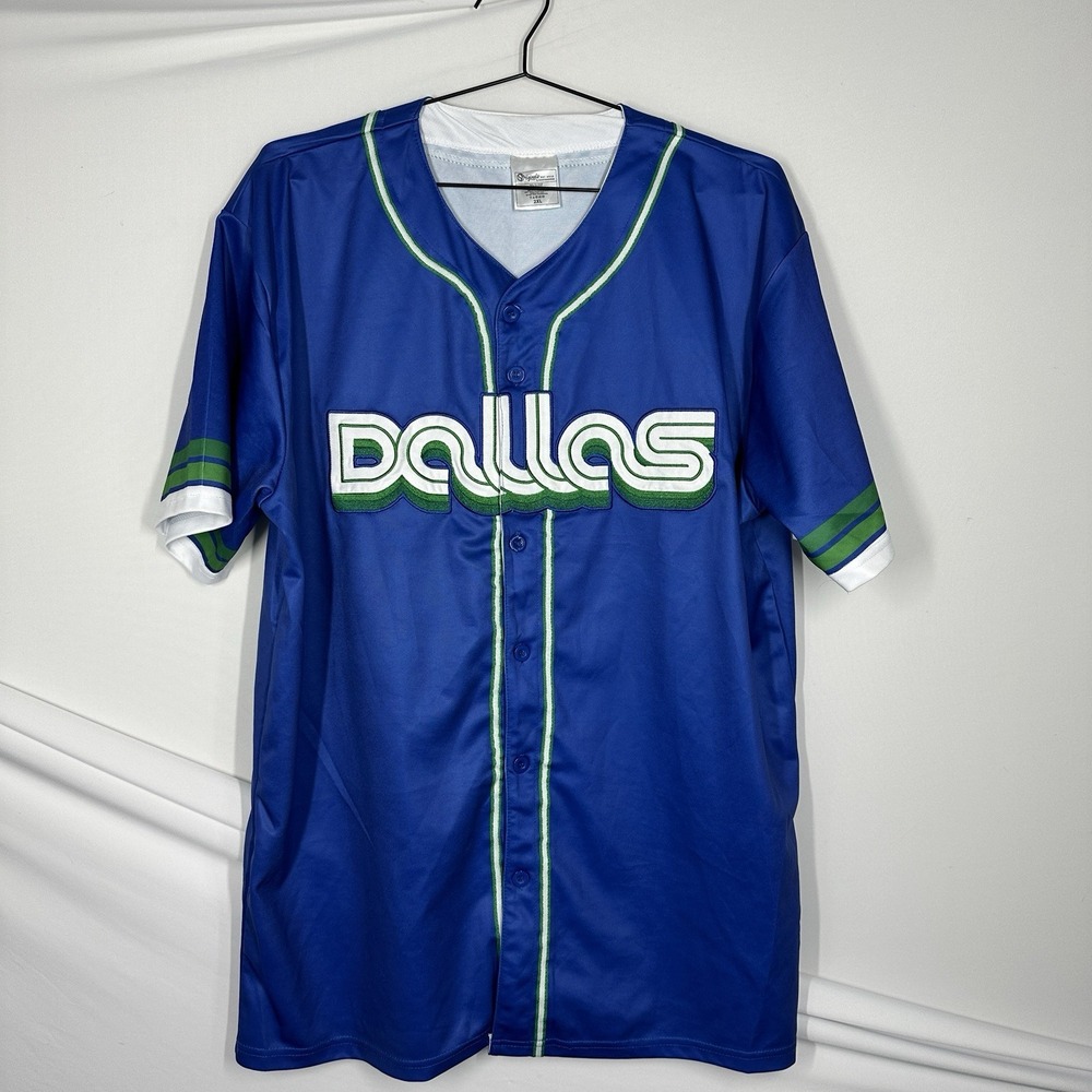 Dallas Mavs City Edition Baseball Jersey 2XL Blue Men's Mavericks 2021